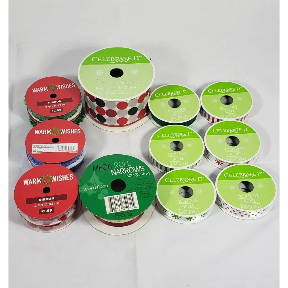 Celebrate It, Warm Wishes christmas ribbon
